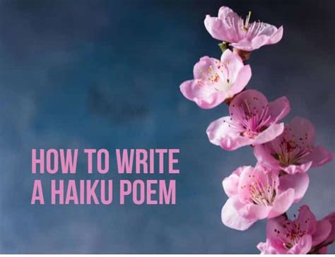 How To Write A Haiku Poem