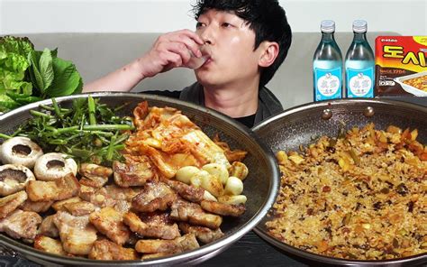 【daepyeong】最好吃的五花肉🐖吃播，咀嚼音 Daepyeong Daepyeong 哔哩哔哩视频