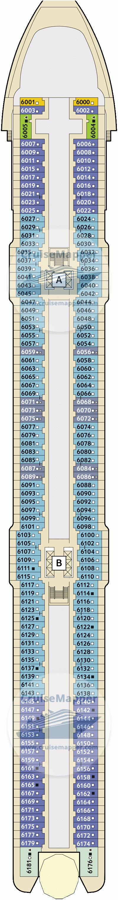 Mein Schiff 6 deck 6 plan | CruiseMapper