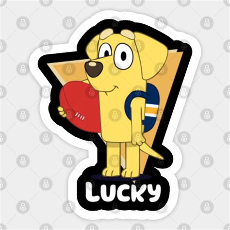 Lucky bluey cartoon - Bluey Cartoon - Sticker | TeePublic