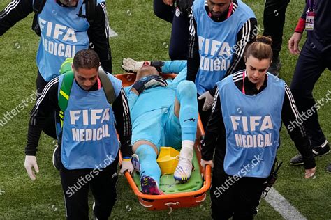 Medics Carry Irans Goalkeeper Alireza Beiranvand Editorial Stock Photo