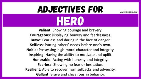 Words To Describe Heroes