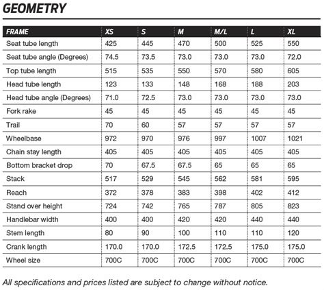 Giant Tcr Frame Size Chart Infoupdate Org