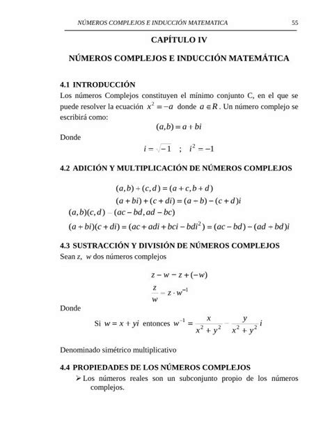 PDF CAPÍTULO IV NÚMEROS COMPLEJOS E INDUCCIÓN docentes uto edu bo