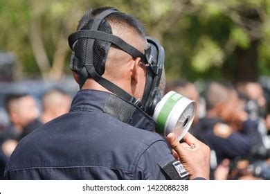 Riot Police Using Tear Gas Mask Stock Photo Shutterstock