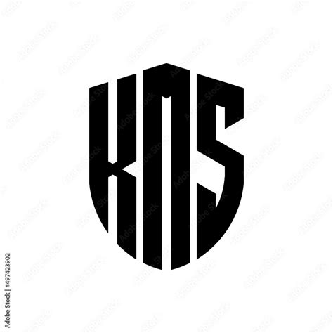 KMS letter logo design. KMS modern letter logo with black background ...