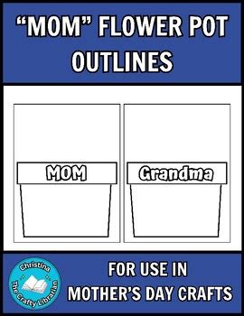 Mother's Day Flower Pot Craft with Inclusive Choices -Easy Spring Coloring Craft