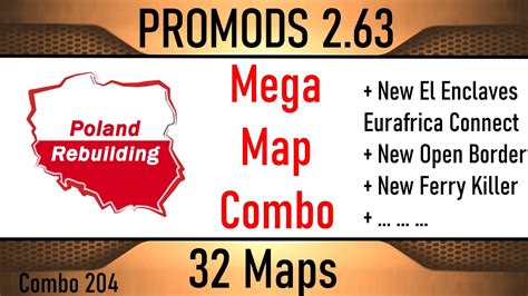 204 ETS2 1 46 POLAND REBUILDING PROMODS MEGA 32 MAP COMBO YouTube