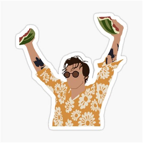 Harry Styles Watermelon Sugar Sticker By Art By Avery Redbubble