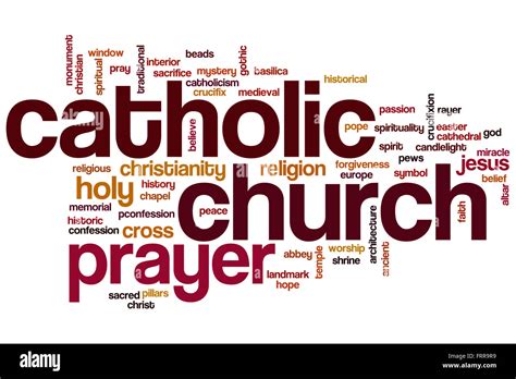 Catholic Church Word Cloud Concept Stock Photo Alamy