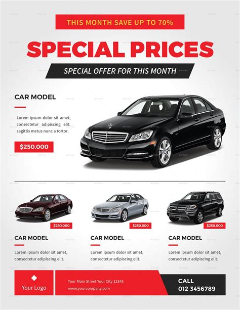 Car For Sale Flyer Template Free