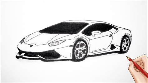 How To Draw A Lamborghini Drawing A Lamborghini Huracan Step By Step Youtube