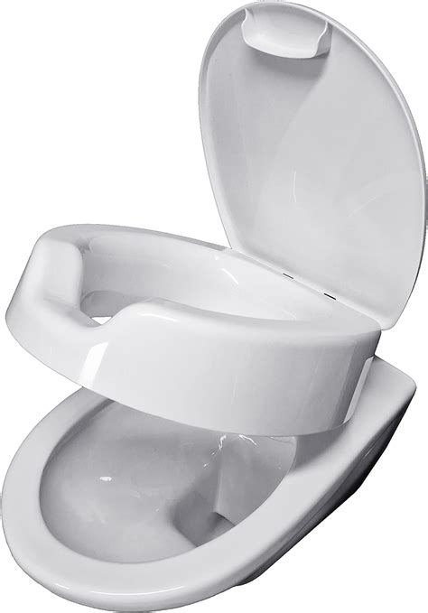 HYTO Toilettensitzerhöhung 12 cm mit stabilem Scharnier aus Edelstahl