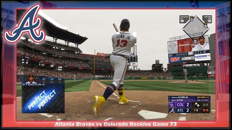 MLB THE SHOW 23 Atlanta Braves Vs Colorado Rockies Game 73 Hall Of