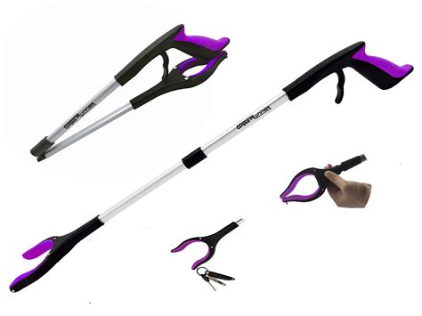 32 Inch GrabRunner Reacher Grabber With Strong Magnetic Purple