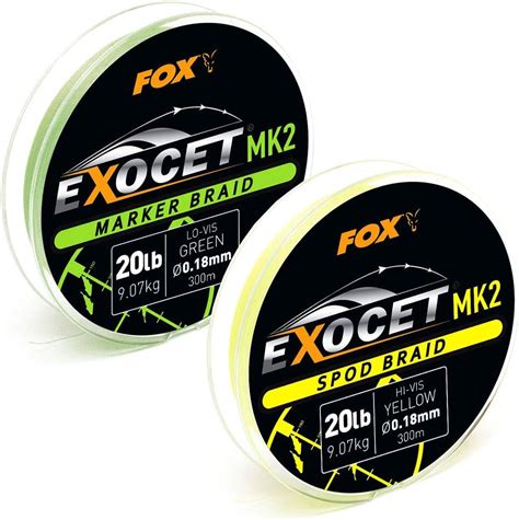 Fox Exocet Mk Spod Braid Mm Kg M Yellow Angelschnur Zum