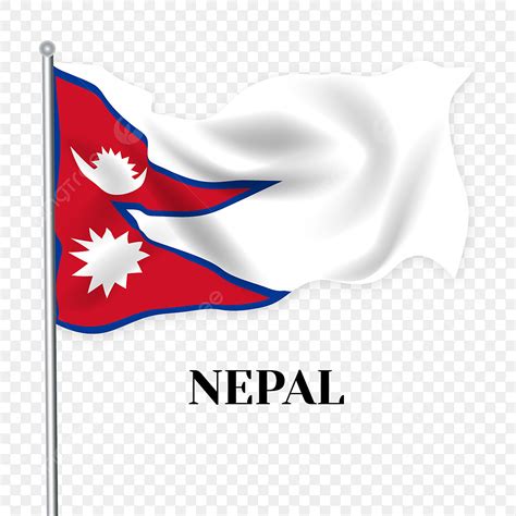 Nepal Old Map And Flag Logo