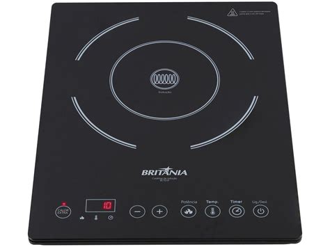 Cooktop 1 Boca Britânia Indução Preto Vitrocerâmico BCT01P Cooktop