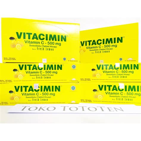 Jual Vitacimin Tablet Hisap Vitamin C Mg Box Isi Tablet