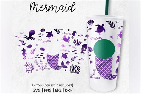 Mermaid Sea Beach Venti Cold Cup 24 Oz Graphic By Sunf10werDesigns