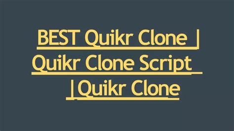 Ppt Readymade Quikr Clone Script Dod It Solutions Powerpoint