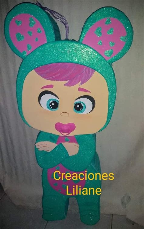 Piñata con acabados en fomi Cray Cry Baby Pinata Dinos Crying