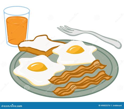 Breakfast Stock Vector Illustration Of Grilled Pork 49002576