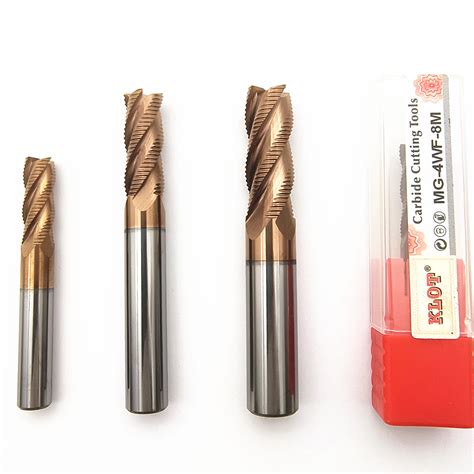 Klot Hrc Ticn Coated Solid Carbide Roughing End Mill Fine Teeth Mm