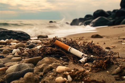 Contaminaci N De Las Playas Por Numerosas Colillas De Cigarrillos