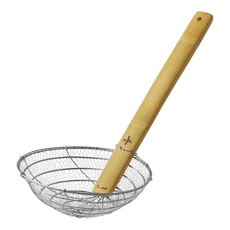 Emperor S Select Stainless Steel Fine Mesh Skimmer With Bamboo Handle