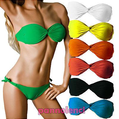 Bikini Costume Donna Mare Swimwear Due Pezzi Fascia Incrociata