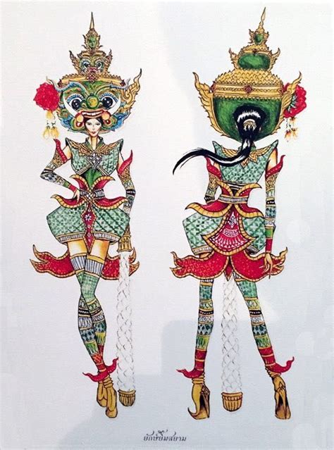 ไอเดีย หัวโขน 29 รายการเพื่อบันทึกในวันนี้ | ศิลปะไทย ศิลปะ ภาพวาด และ ...