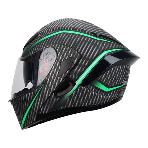 Hnj 852 Mens Modular Motorcycle Helmet Full Face Dual Visor Motor Open