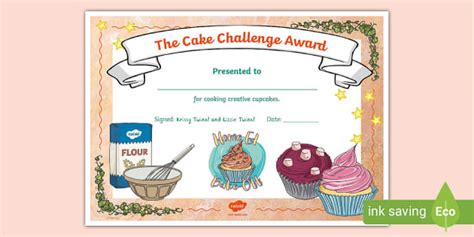 Bake Off Challenge Cake Week Certificate Teacher Made