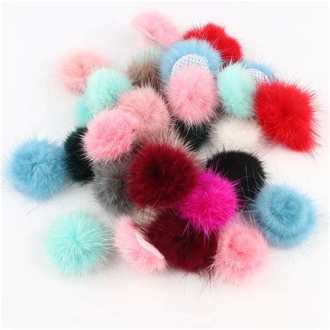 Mm Diy Pompon Real Mink Fur Pompom Mm Comfortable Pompons Simple