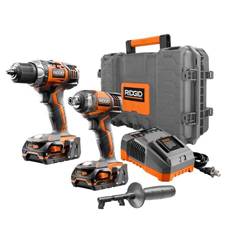 RIDGID 18 Volt 1 2 In Drill Driver And Impact Kit In Hard Case R9602SB