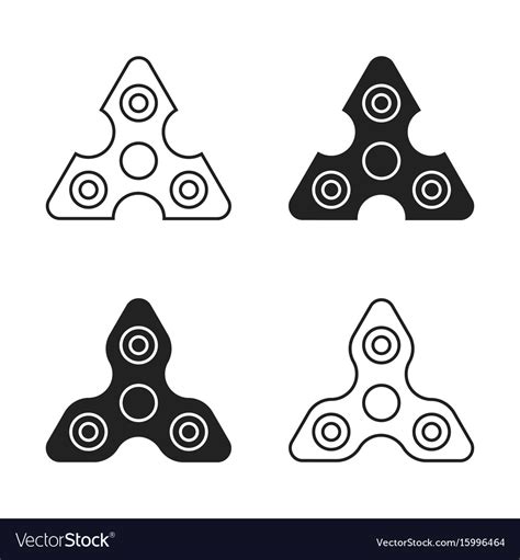 Fidget Spinner Icon Toy For Stress Relief Vector Image