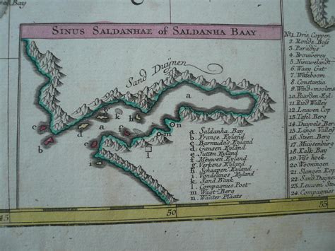 Engraved Coppermap Africae Pars Meridionalis Cum Promontorio Bonae