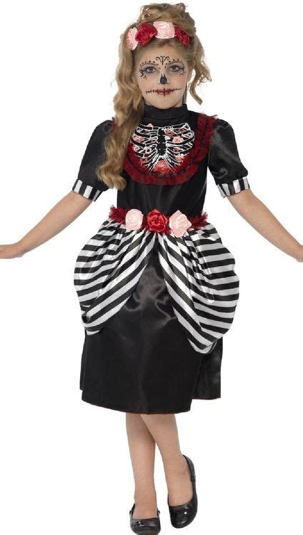 Girls Sugar Skull Fancy Dress Costume Fancy Dress Costumes Fancy