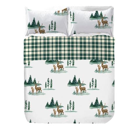 Set De Housse De Couette Pc Alpino Vert Sokios Cama X