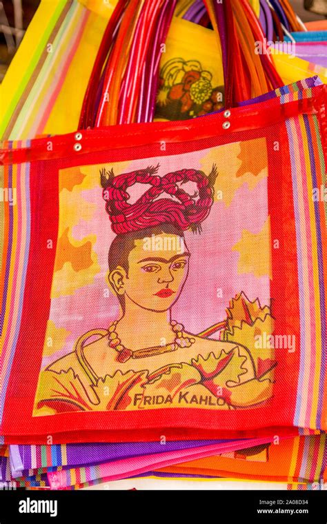 Mercado De Bolsas De Recuerdo Frida Kahlo En Plaza Tapatia Centro