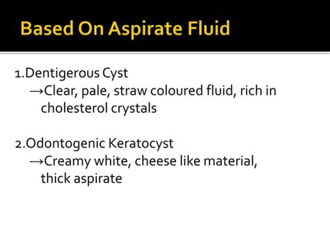 Diagnosis Of Cysts In Oral Cavity Ppt