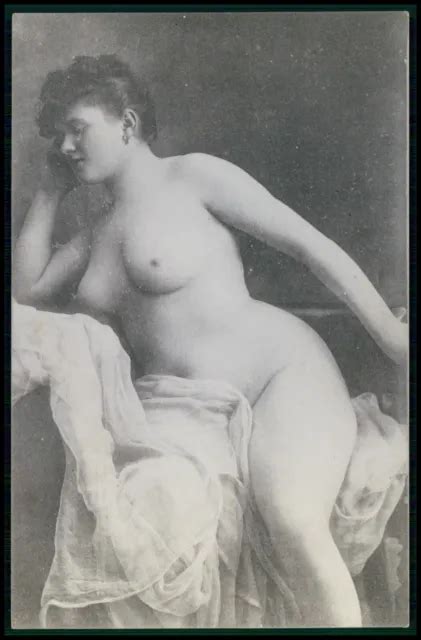 Nude Woman Busty Chubby Beauty Original Old S French Photogravure