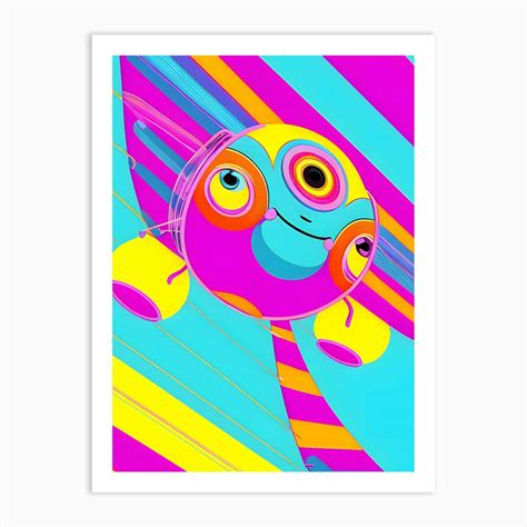 Psychedelic Alien -Reimagined Art Print by Hall-O-Gram Creations - Fy