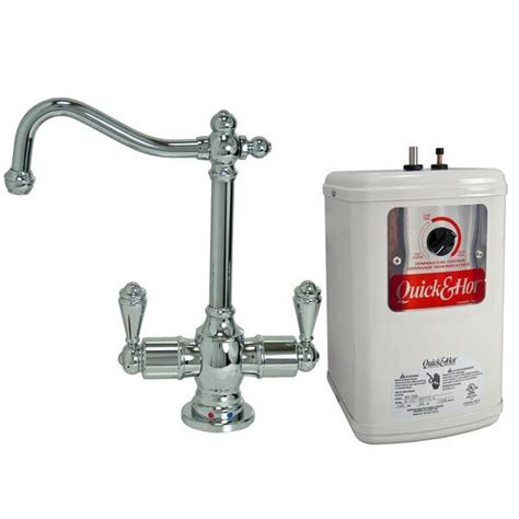 Handle Hot And Cold Water Dispenser Faucet With Heating Tank In Polished Chrome I CP The