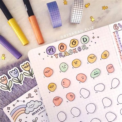 12 Cute And Easy Bullet Journal Mood Tracker Ideas