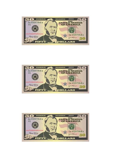 50 dollar bill printable template