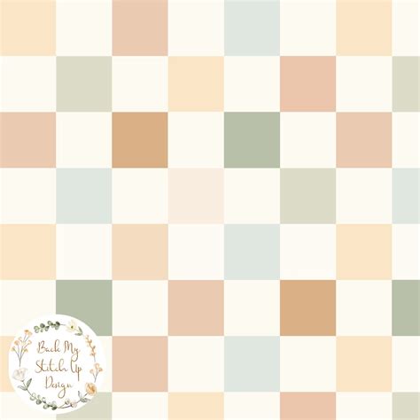 Boho Check Design, Pastel Check Seamless Pattern, Neutral Unisex Check ...