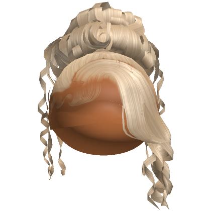 Side Curl Messy Bun Blonde Roblox