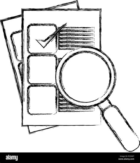 Checklist With Magnifying Glass Stock Vector Image And Art Alamy